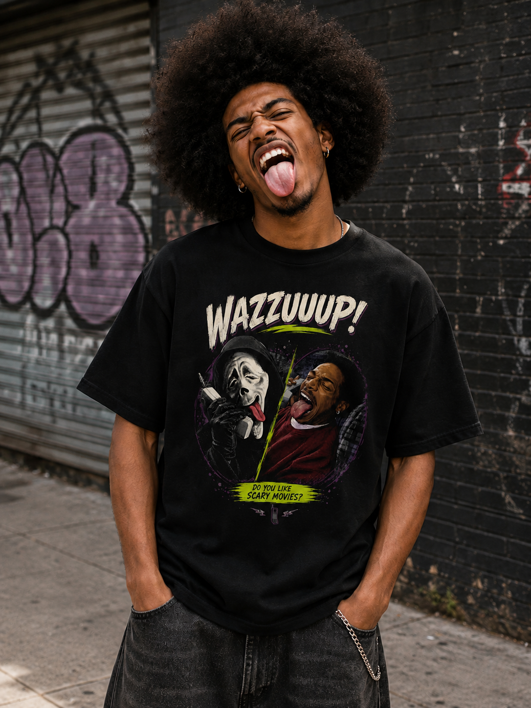 Polera Scary Movie: WAZZUUUP!