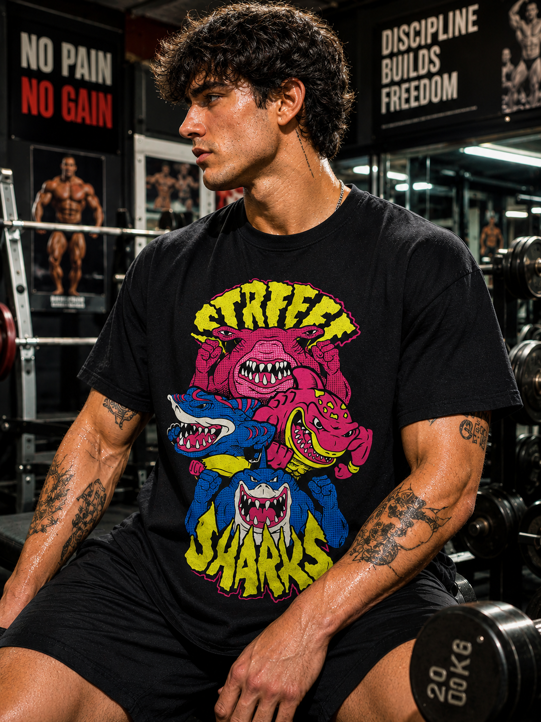 Polera Street Sharks