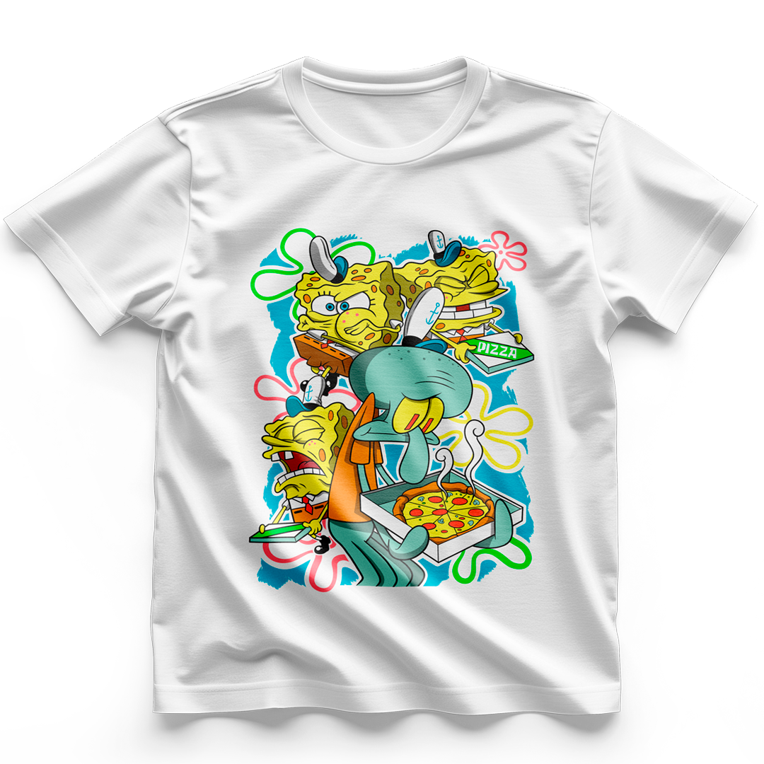 Polera Bob Esponja / La Pizza de don Cangrejo