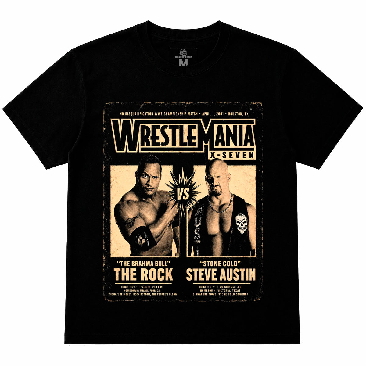 Polera WrestleMania X-Seven: The Rock vs Stone Cold V.2