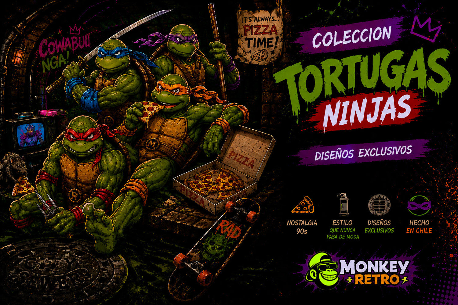 Colección Tortugas Ninjas - Monkey Retro
