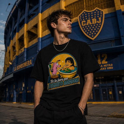 Polera Coraje el Perro Cobarde: Te lo Juro por Dieguito Maradona