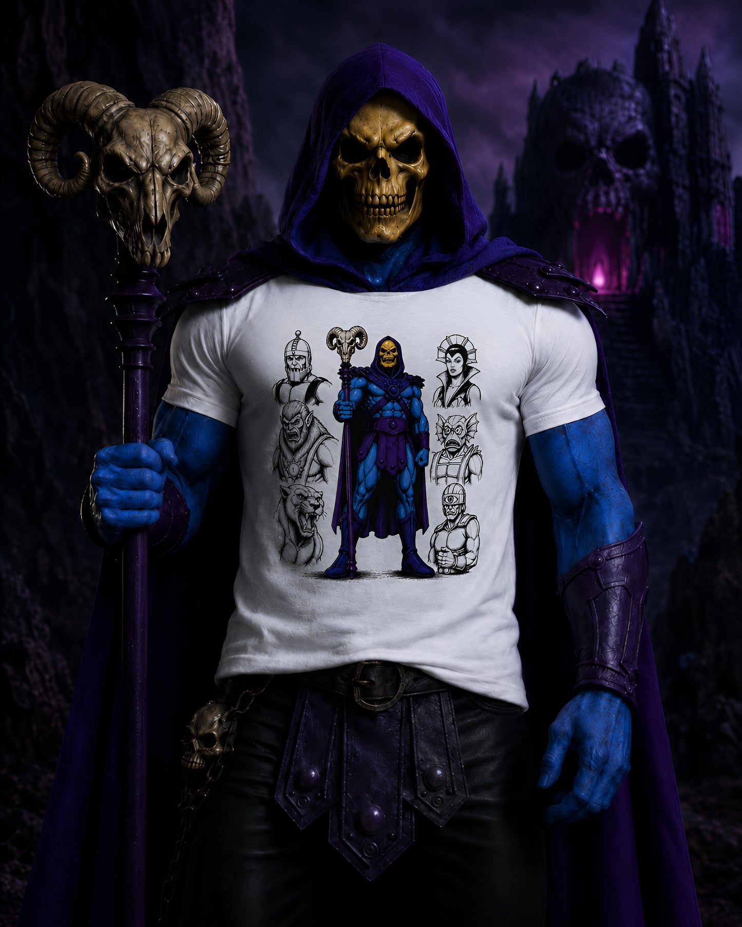 Polera Skeletor villanos de Eternia