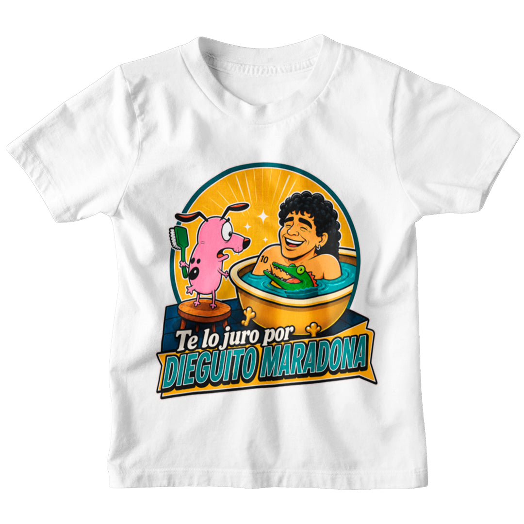 Polera Coraje el Perro Cobarde: Te lo Juro por Dieguito Maradona