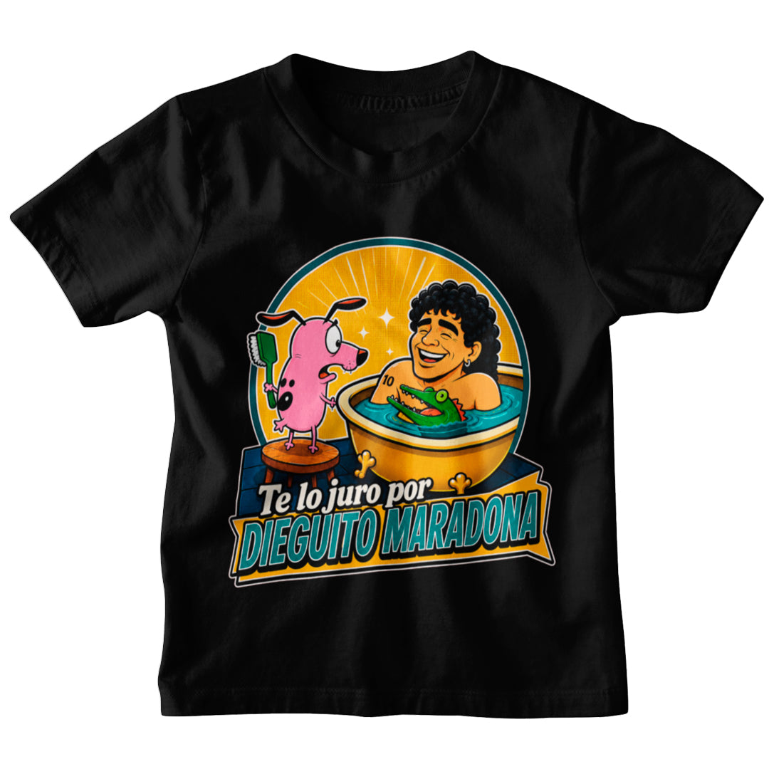 Polera Coraje el Perro Cobarde: Te lo Juro por Dieguito Maradona