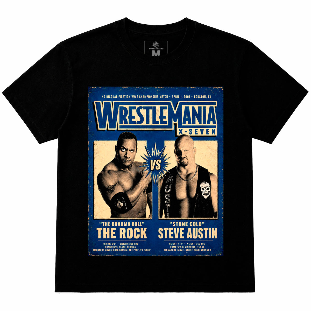 Polera WrestleMania X-Seven: The Rock vs Stone Cold V.1