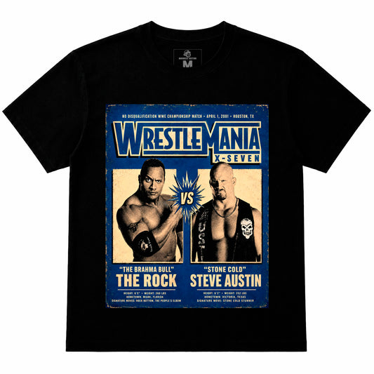 Polera WrestleMania X-Seven: The Rock vs Stone Cold V.1